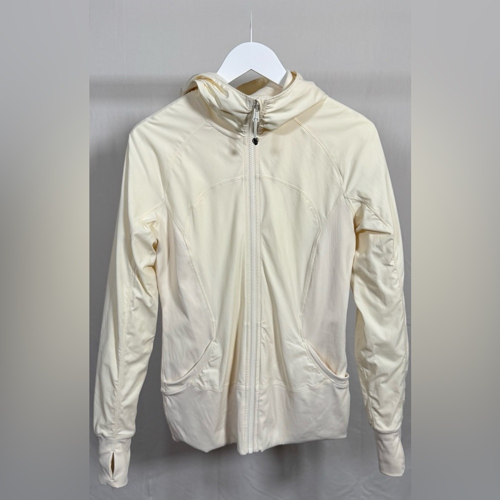 Lululemon Athletica Cream Zip-Up Jacket
